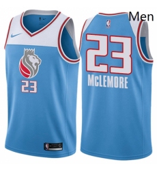 Mens Nike Sacramento Kings 23 Ben McLemore Swingman Blue NBA Jersey City Edition 