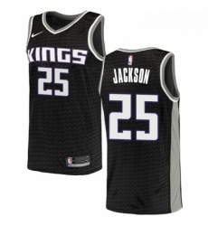 Mens Nike Sacramento Kings 25 Justin Jackson Swingman Black NBA Jersey Statement Edition 