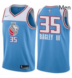 Mens Nike Sacramento Kings 35 Marvin Bagley III Authentic Blue NBA Jersey City Edition 