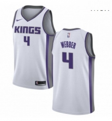 Mens Nike Sacramento Kings 4 Chris Webber Authentic White NBA Jersey Association Edition