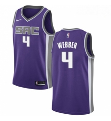Mens Nike Sacramento Kings 4 Chris Webber Swingman Purple Road NBA Jersey Icon Edition