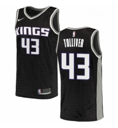 Mens Nike Sacramento Kings 43 Anthony Tolliver Authentic Black NBA Jersey Statement Edition