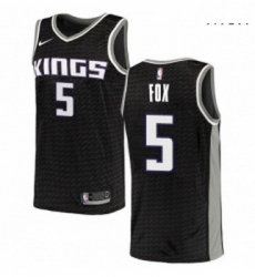 Mens Nike Sacramento Kings 5 DeAaron Fox Authentic Black NBA Jersey Statement Edition 