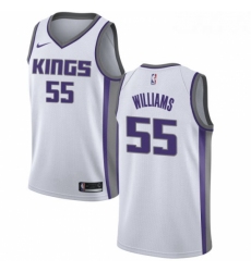 Mens Nike Sacramento Kings 55 Jason Williams Swingman White NBA Jersey Association Edition 