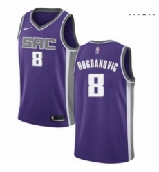 Mens Nike Sacramento Kings 8 Bogdan Bogdanovic Swingman Purple NBA Jersey Icon Edition 