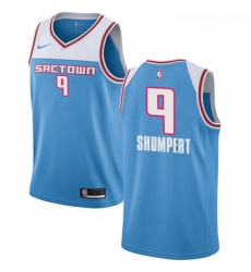 Mens Nike Sacramento Kings 9 Iman Shumpert Swingman Blue NBA Jersey 2018 19 City Edition 