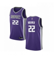 Mens Sacramento Kings 22 Richaun Holmes Authentic Purple Basketball Jersey Icon Edition 