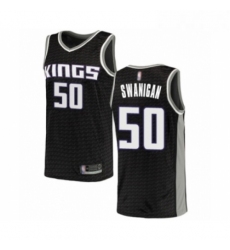 Mens Sacramento Kings 50 Caleb Swanigan Authentic Black Basketball Jersey Statement Edition 