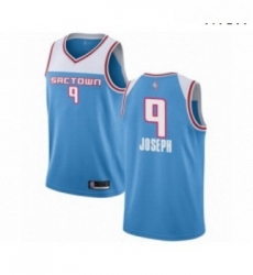 Mens Sacramento Kings 9 Cory Joseph Authentic Blue Basketball Jersey 2018 19 City Edition