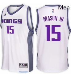 Sacramento Kings 15 Frank Mason III Home White New Swingman Stitched NBA Jersey 