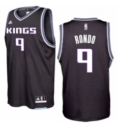 Sacramento Kings 9 Rajon Rondo 2016 17 Seasons Black Alternate New Swingman Jersey 