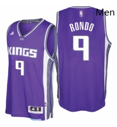 Sacramento Kings 9 Rajon Rondo 2016 17 Seasons Purple Road New Swingman Jersey 