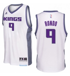 Sacramento Kings 9 Rajon Rondo 2016 17 Seasons White Home New Swingman Jersey 