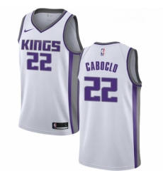Womens Nike Sacramento Kings 22 Bruno Caboclo Authentic White NBA Jersey Association Edition 