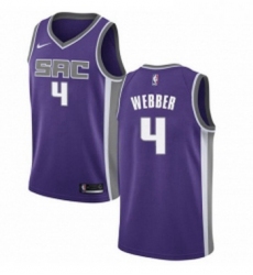 Womens Nike Sacramento Kings 4 Chris Webber Authentic Purple Road NBA Jersey Icon Edition
