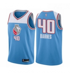 Womens Sacramento Kings 40 Harrison Barnes Swingman Blue Basketball Jersey City Edition 