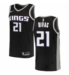 Youth Nike Sacramento Kings 21 Vlade Divac Authentic Black NBA Jersey Statement Edition