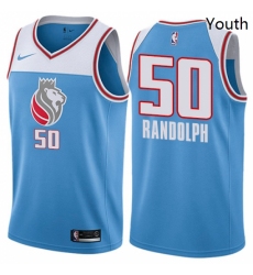 Youth Nike Sacramento Kings 50 Zach Randolph Swingman Blue NBA Jersey City Edition 