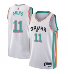 Men San Antonio Spurs 11 Joshua Primo White City Edition Stitched Jersey