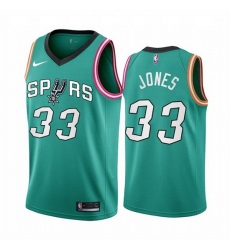 Men San Antonio Spurs 33 Tre Jones 2022 23 Teal City Edition Stitched Jersey
