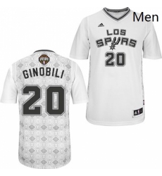 Mens Adidas San Antonio Spurs 20 Manu Ginobili Swingman White New Latin Nights NBA Jersey