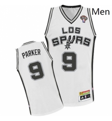 Mens Adidas San Antonio Spurs 9 Tony Parker Authentic White Latin Nights NBA Jersey
