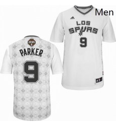 Mens Adidas San Antonio Spurs 9 Tony Parker Authentic White New Latin Nights NBA Jersey