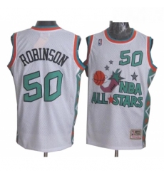 Mens Mitchell and Ness San Antonio Spurs 50 David Robinson Authentic White 1996 All Star Throwback NBA Jersey