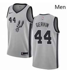 Mens Nike San Antonio Spurs 44 George Gervin Authentic Silver Alternate NBA Jersey Statement Edition