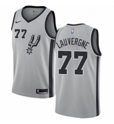 Mens Nike San Antonio Spurs 77 Joffrey Lauvergne Authentic Silver Alternate NBA Jersey Statement Edition 