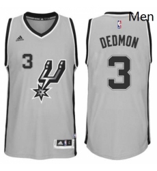 Mens San Antonio Spurs 3 Dewayne Dedmon adidas Gray Player Swingma Jersey 