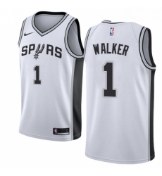 Womens Nike San Antonio Spurs 1 Lonnie Walker Swingman White NBA Jersey Association Edition 