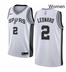 Womens Nike San Antonio Spurs 2 Kawhi Leonard Swingman White Home NBA Jersey Association Edition