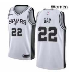 Womens Nike San Antonio Spurs 22 Rudy Gay Swingman White Home NBA Jersey Association Edition 
