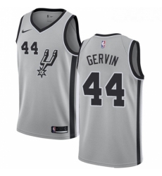 Womens Nike San Antonio Spurs 44 George Gervin Authentic Silver Alternate NBA Jersey Statement Edition