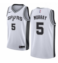 Womens Nike San Antonio Spurs 5 Dejounte Murray Swingman White Home NBA Jersey Association Edition
