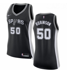 Womens Nike San Antonio Spurs 50 David Robinson Authentic Black Road NBA Jersey Icon Edition