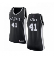 Womens San Antonio Spurs 41 Trey Lyles Swingman Black Basketball Jersey Icon Edition 