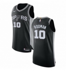 Youth Nike San Antonio Spurs 10 Dennis Rodman Authentic Black Road NBA Jersey Icon Edition