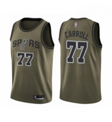 Youth San Antonio Spurs 77 DeMarre Carroll Swingman Green Salute to Service Basketball Jersey 