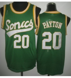 Seattle SuperSonics 20 Gary Payton Green Throwback Revolution 30 NBA Basketball Jerseys