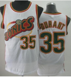 Seattle Supersonic 35 Kevin Durant White Revolution 30 NBA Basketball Jerseys