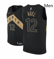 Men NBA 2018 19 Toronto Raptors 12 Deng Adel City Edition Black Jersey 