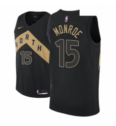 Men NBA 2018 19 Toronto Raptors 15 Greg Monroe City Edition Black Jersey 