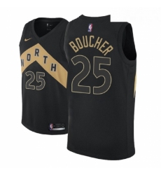 Men NBA 2018 19 Toronto Raptors 25 Chris Boucher City Edition Black Jersey 