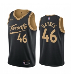 Men Nike Toronto Raptors 46 Aron Baynes Black NBA Swingman 2020 21 City Edition Jersey
