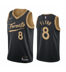 Men Nike Toronto Raptors 8 Malachi Flynn Black NBA Swingman 2020 21 City Edition Jersey