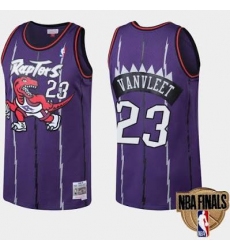 Men Raptors #23 Fred VanVleet Purple Throwback NBA Jersey