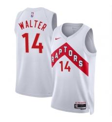 Men Toronto Raptors 14 Ja u2019Kobe Walter White 2024 Draft Association Edition Stitched Basketball Jersey