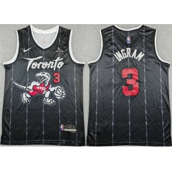 Men Toronto Raptors 3 Brandon Ingram Black 2025 26 City Edition Stitched Basketball Jersey